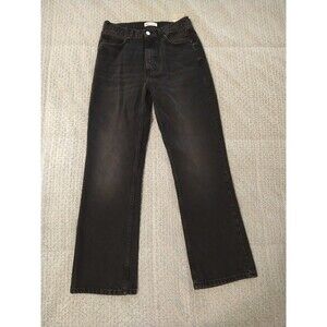 Zara  Distressed Black Denim Jeans Size 6 Nwt Grunge Skater Boho